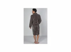 Badjas M flanel grey charcoal