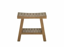 Badkruk 53x34x47cm - geschuurd teak - naturel