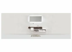 Badmat Urdu 60x90cm - polyester & katoen- taupe