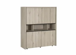 Barkast Lucca 140cm - decor - millenium eik/lichtgrijs