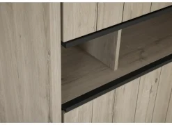 Barkast Lucca 140cm - decor - millenium eik/lichtgrijs