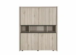 Barkast Lucca 140cm - decor - millenium eik/lichtgrijs