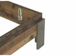 Bed Attaylar 180x200cm  - decor - oldwood vintage & donkergrijs