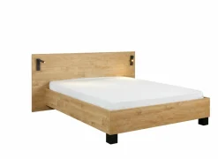 Bed Clara 160x200cm - melamine - golden oak