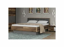 Bed Clif 160x200cm - decor - old wood & beton