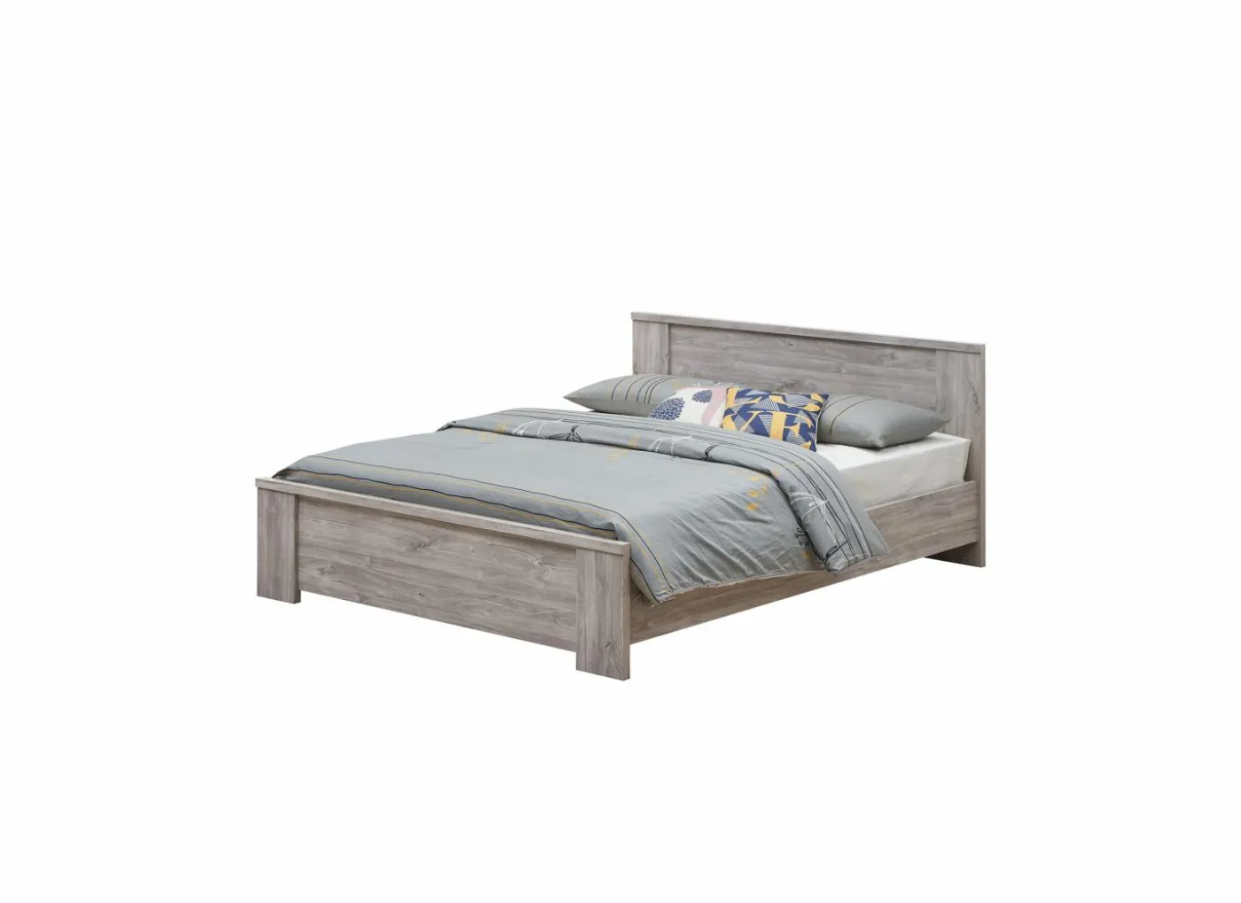 Bed Elias 140x200cm - decor - grijze eik