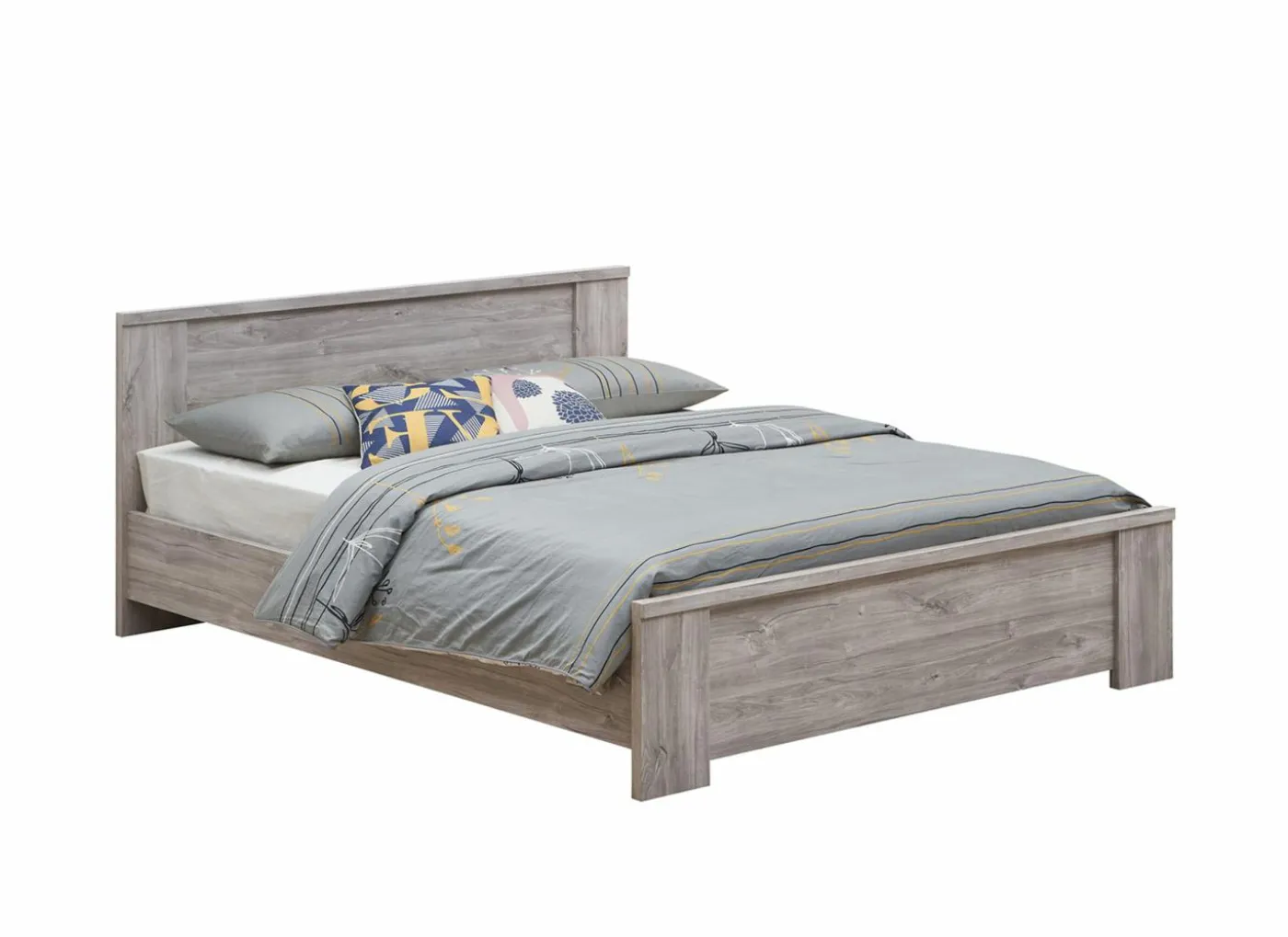 Bed Elias 160x200cm - decor - grijze eik