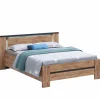 Bed Elsa 180x200cm - decor - industrial oak & black