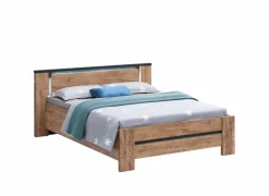 Bed Elsa 140x200cm - decor - industrial oak & black
