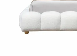 Bed Isola 140x200cm met opbergruimte - bouclé - wit