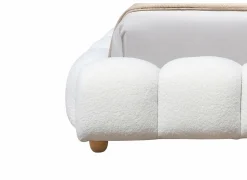 Bed Isola 140x200cm met opbergruimte - bouclé - wit