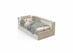 Bed Life 90x190/200cm - decor - kronberg eik & wit met opbergruimte