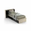 Bed Life 90x190/200cm - decor - kronberg eik & zwart met opbergruimte