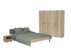 Bed Notte 160x200cm - eik massief & fineer - naturel