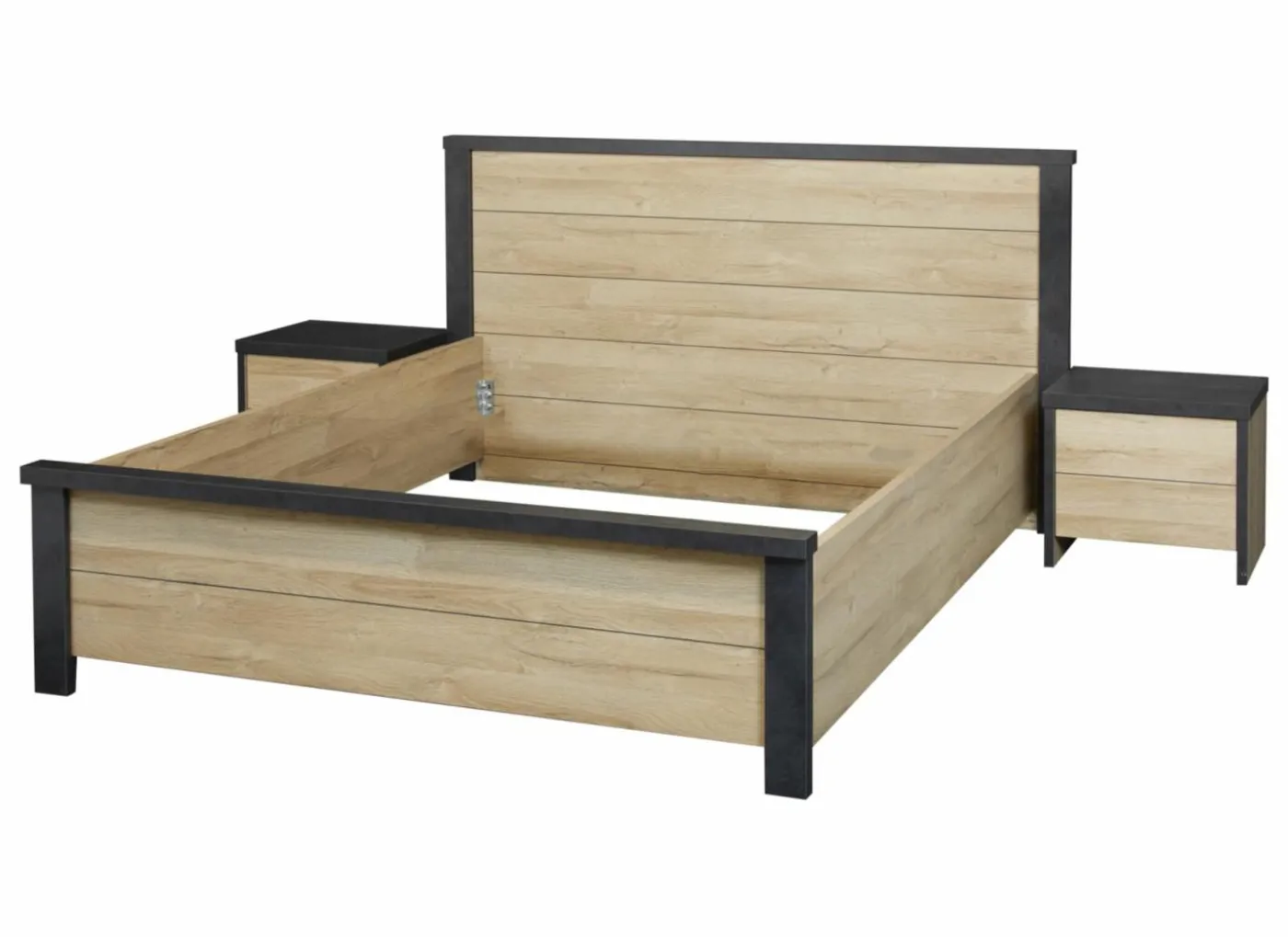 Bed Phaedra 180x200cm - decor - Franse eik & nox
