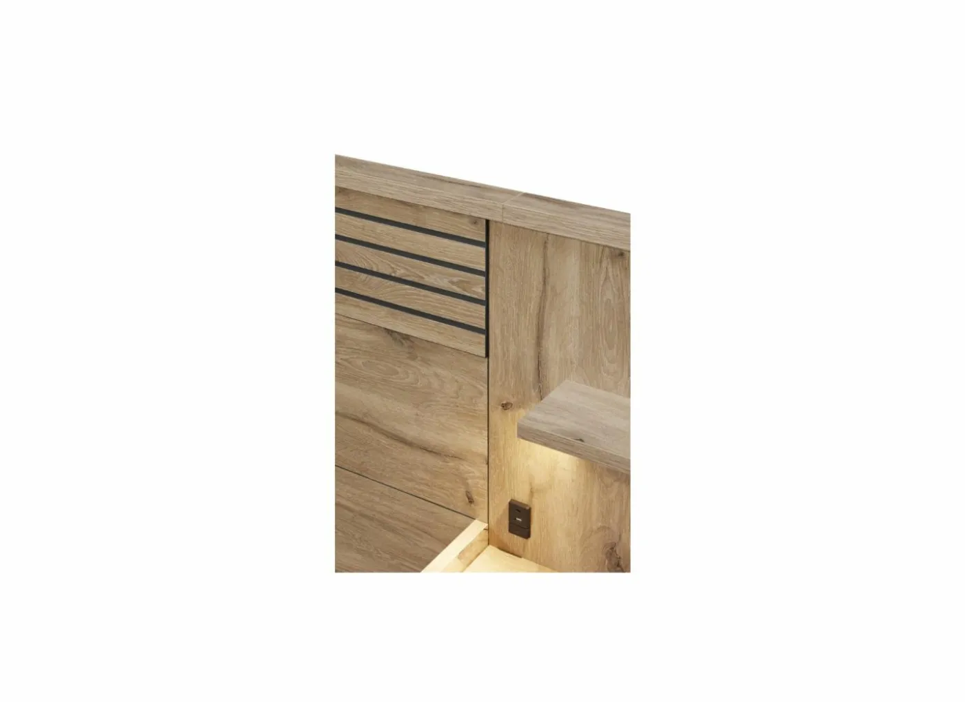 Bed Tanya 180x200cm - decor - canyon oak & elegant black