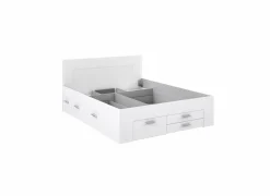 Bed Udine 160x200cm - decor - wit met opbergruimte