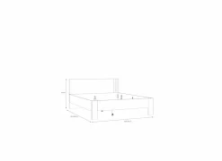 Bed Waikato 160x200cm - decor - mauvella eik & zand