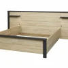 Bed 180x200cm - decor - Franse eik & nox met zijwanden
