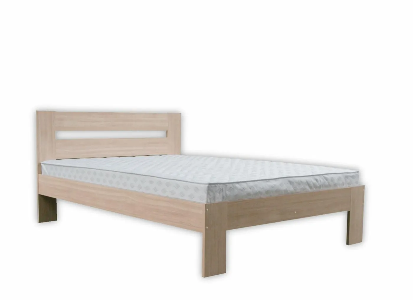 Bed 100x200cm - decor - sonoma met matras en bodem