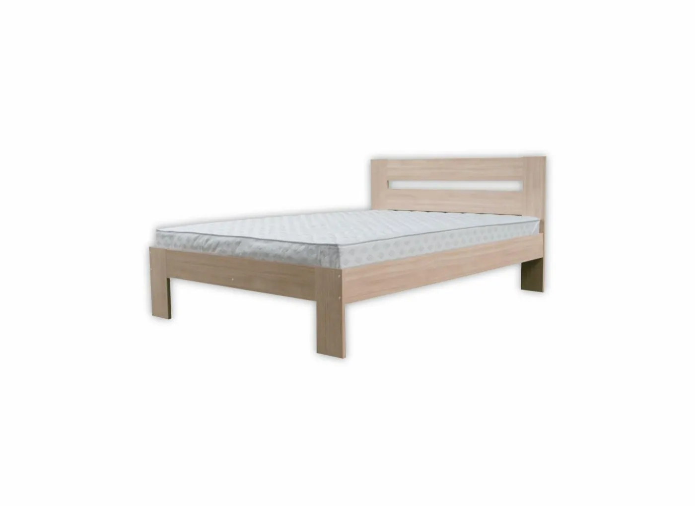 Bed 140x200cm - decor - sonoma met matras en bodem