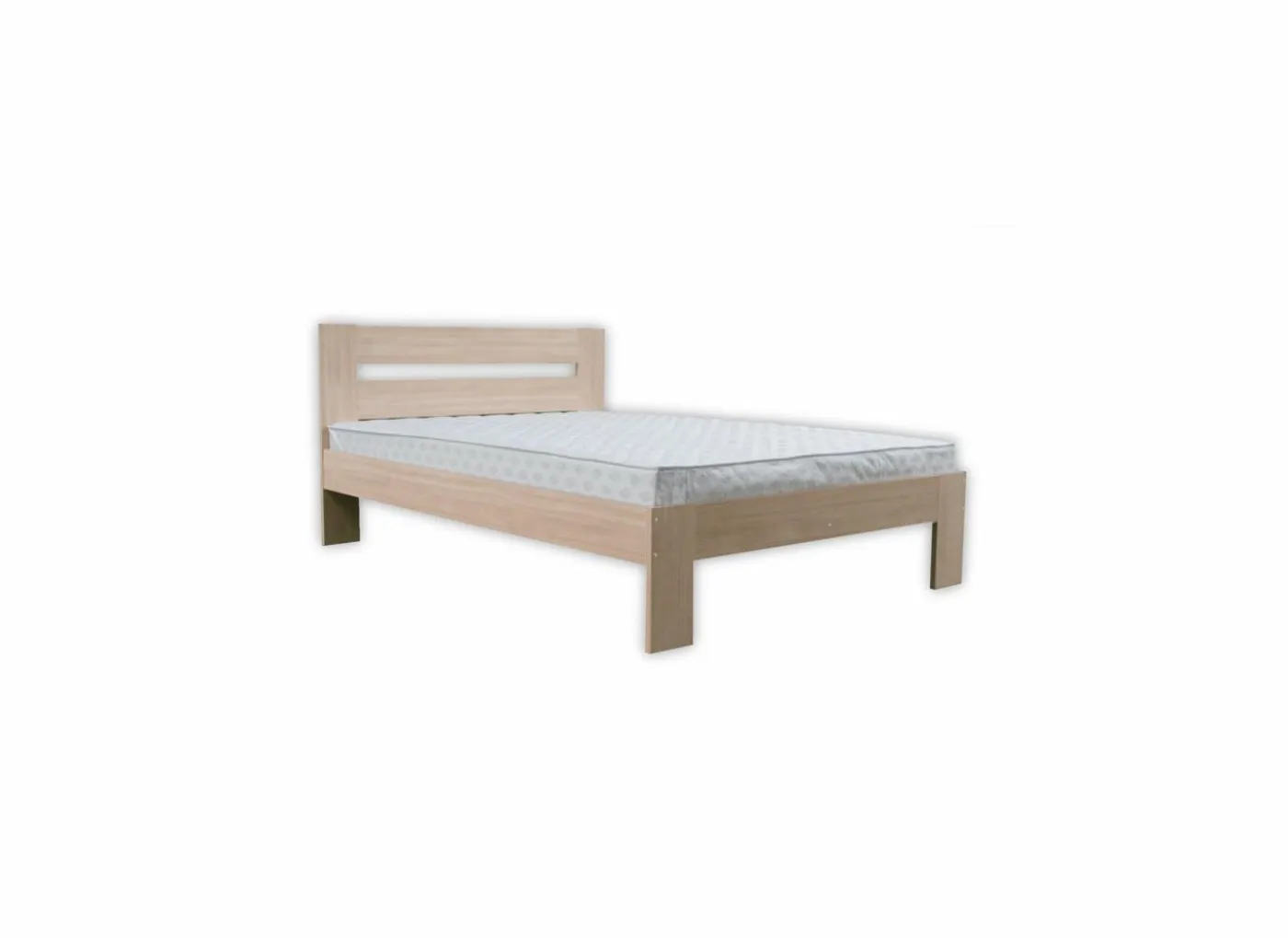 Bed 140x200cm - decor - sonoma met matras en bodem