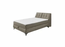 Bedbox Atlantis 140x200cm - stof - espresso met opbergruimte
