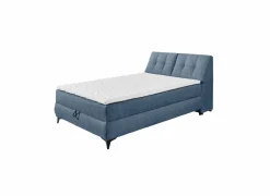 Bedbox Atlantis 140x200cm - stof - blauw met opbergruimte