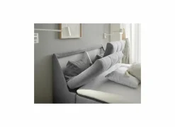 Bedbox Atlantis 140x200cm - stof - grijs met opbergruimte