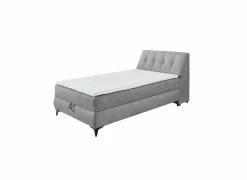 Bedbox Atlantis 120x200cm - stof - grijs met opbergruimte