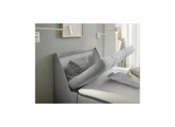 Bedbox Atlantis 120x200cm - stof - grijs met opbergruimte