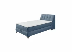 Bedbox Atlantis 120x200cm - stof - blauw met opbergruimte