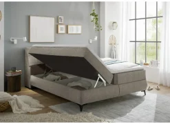 Bedbox Atlantis 180x200cm - stof - zand met opbergruimte