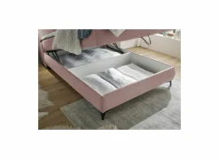 Bedbox Atlantis 140x200cm - stof - flamingo met opbergruimte