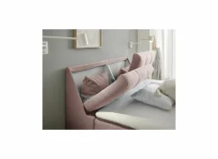 Bedbox Atlantis 140x200cm - stof - flamingo met opbergruimte