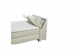 Bedbox Atlantis  140x200cm - stof - ivoor met opbergruimte