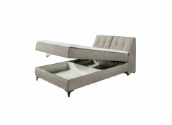 Bedbox Atlantis 140x200cm - stof - zand met opbergruimte