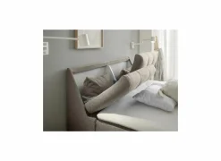 Bedbox Atlantis 140x200cm - stof - zand met opbergruimte