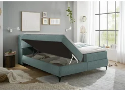 Bedbox Atlantis 180x200cm - stof - munt met opbergruimte