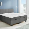 Bedbox BX1620 160x200cm - stof - antraciet met opbergruimte