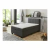 Bedbox BX1620  120x200cm - stof - antraciet met opbergruimte