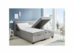 Bedbox BX1620  180x200cm - stof - lichtgrijs met opbergruimte
