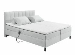 Bedbox Miralindo 160x200cm - stof - silver elektrisch