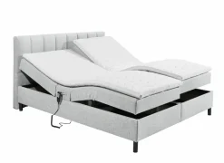 Bedbox Miralindo 160x200cm - stof - silver elektrisch
