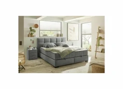 Bedbox Nagol A 180x200cm - stof - antraciet met opbergruimte