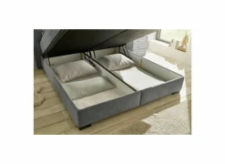 Bedbox Nagol A 180x200cm - stof - antraciet met opbergruimte