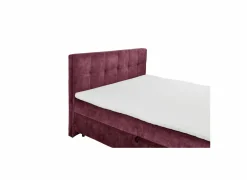 Bedbox Valetta 6 160x200cm - stof - bordeaux met opbergruimte