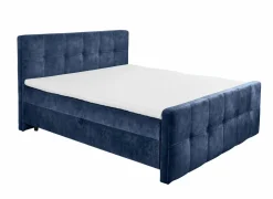 Bedbox Valetta 180x200cm - stof - blauw met opbergruimte