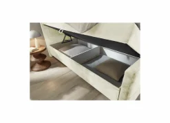 Bedbox Valetta 160x200cm - stof - crème met opbergruimte