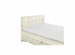 Bedbox Valetta 160x200cm - stof - crème met opbergruimte